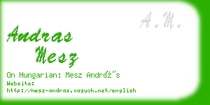 andras mesz business card